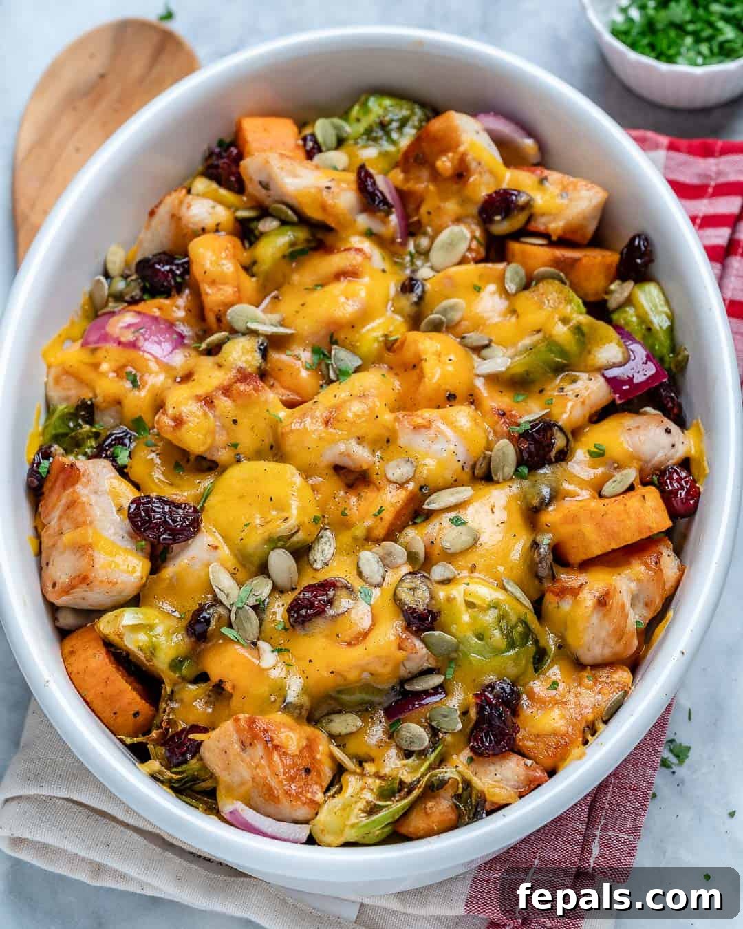 Golden Autumn Chicken Bake 8 easy baked chicken recipe with cheese and veggies
