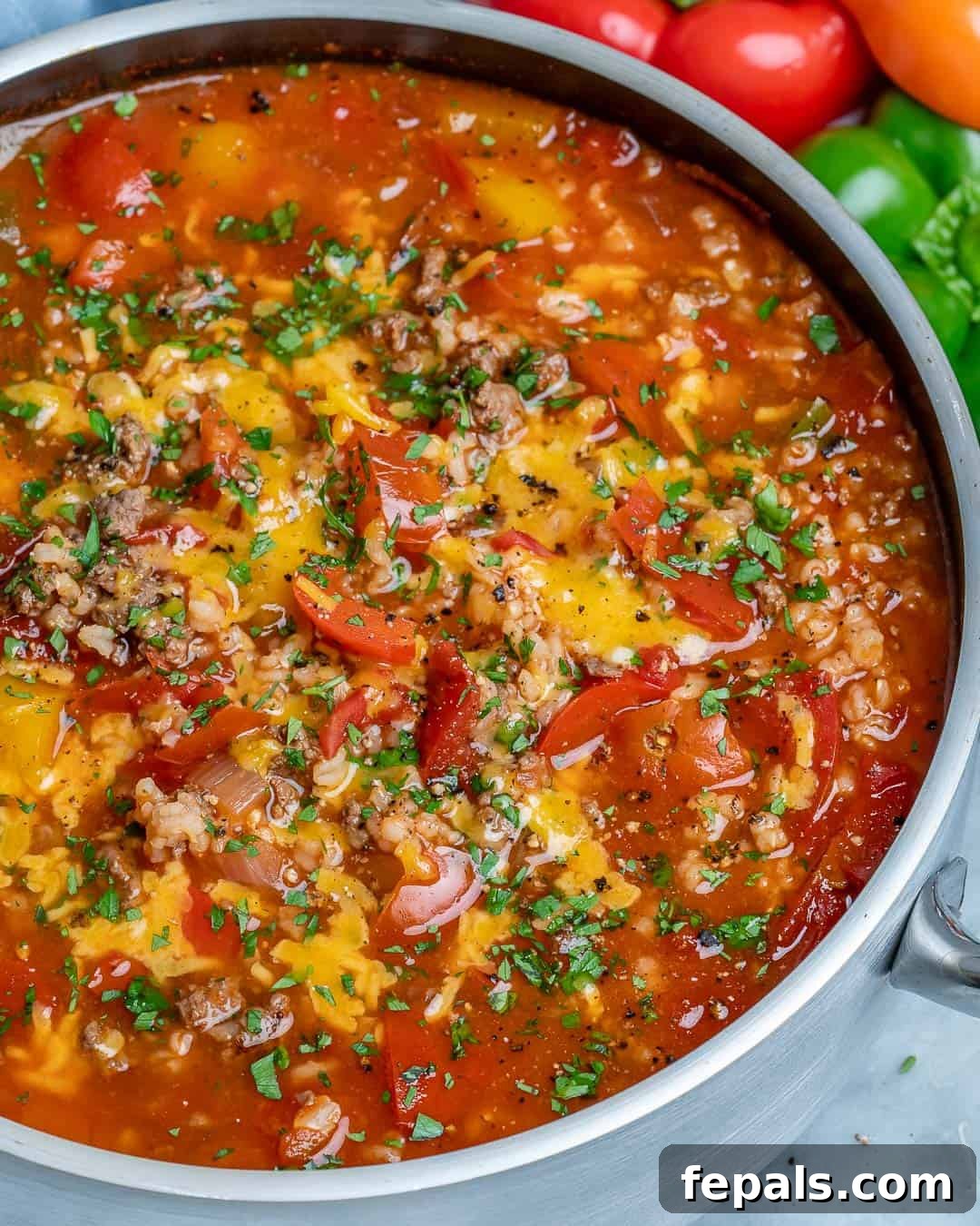 hearty and healthy beef and veggie soup for families