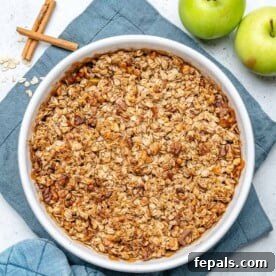 healthy apple crumble