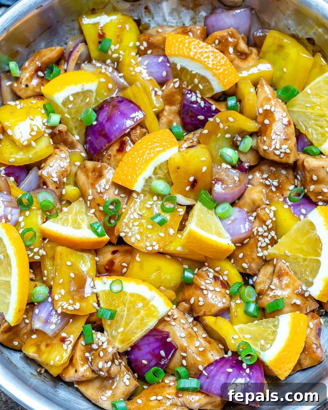 Ingredients for easy orange chicken recipe before cooking
