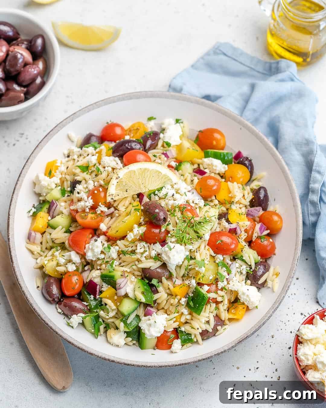 Mediterranean Orzo Delight 2 Refreshing Greek Orzo Salad with Fresh Vegetables