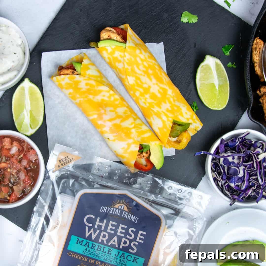 keto chicken fajita wrap recipe