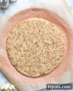 Crispy Cauliflower Pizza Crust 20 Place cauliflower dough on a baking sheet and pat it into a 1/3-inch circle.