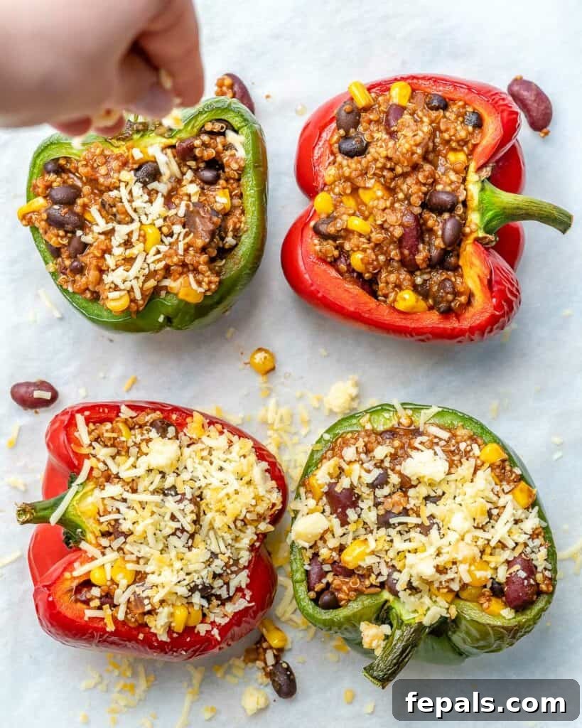 easy vegetarian stuffed peppers