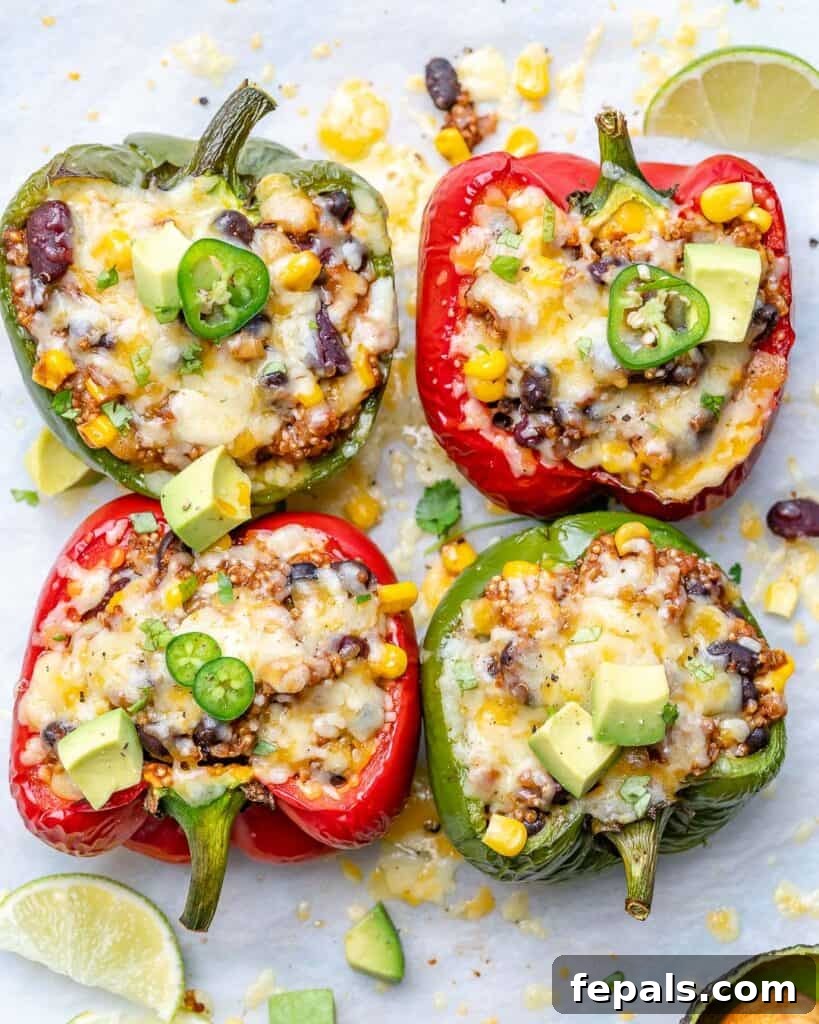 easy black bean stuffed peppers