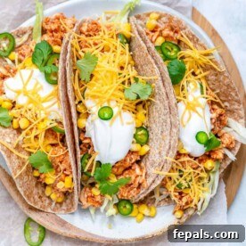 buffalo chicken tacos on plate