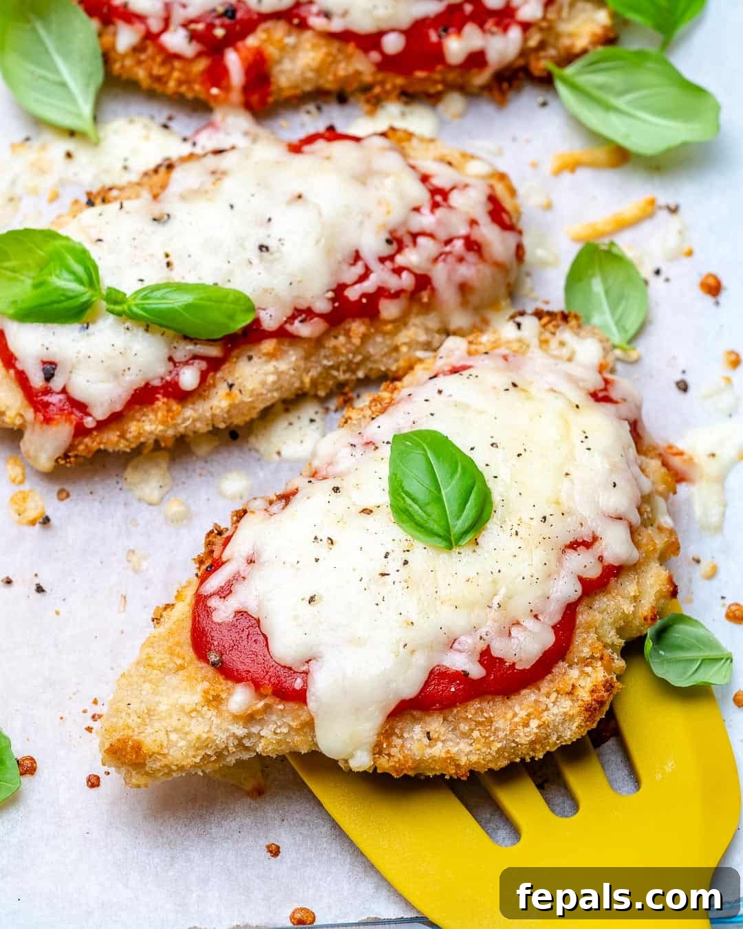 Crispy Air Fryer Chicken Parmesan 2 Crispy Air Fryer Chicken Parmesan ready to serve