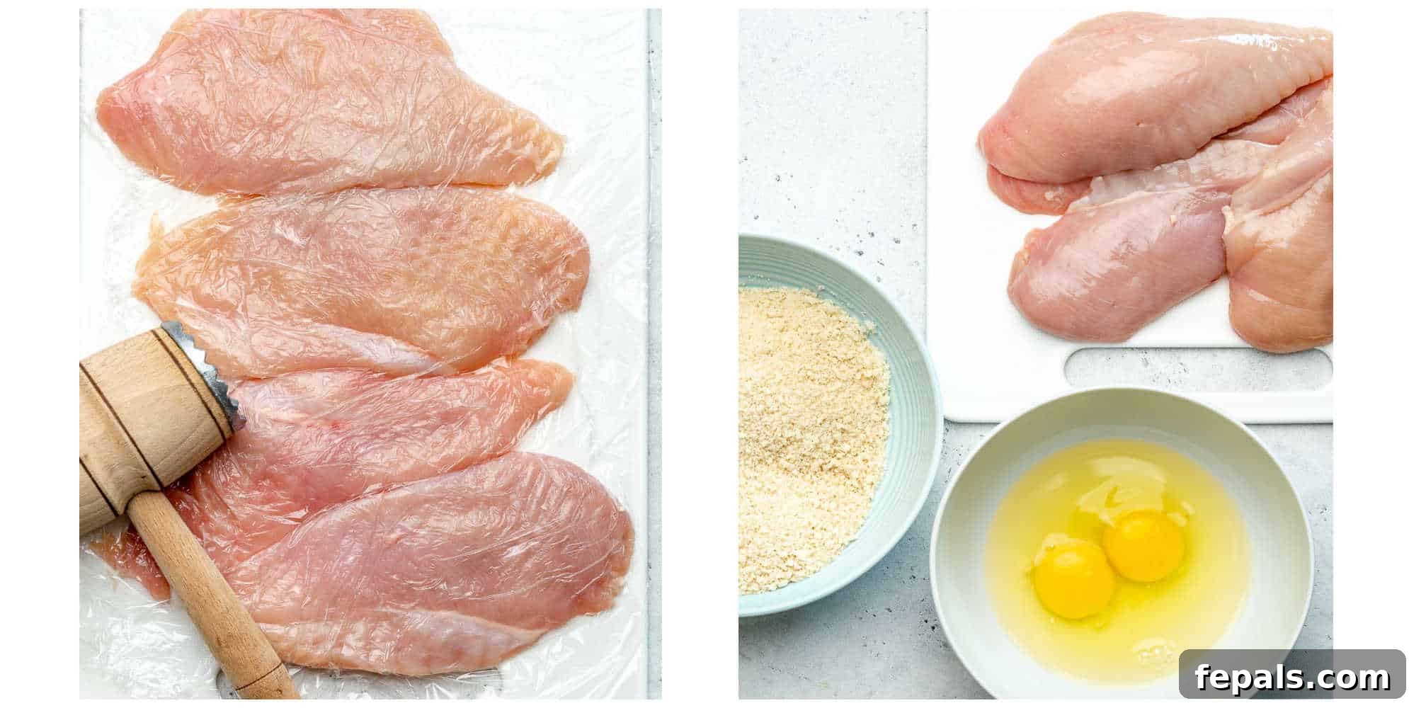Crispy Air Fryer Chicken Parmesan 3 Golden Air Fryer Parmesan Chicken with melted cheese