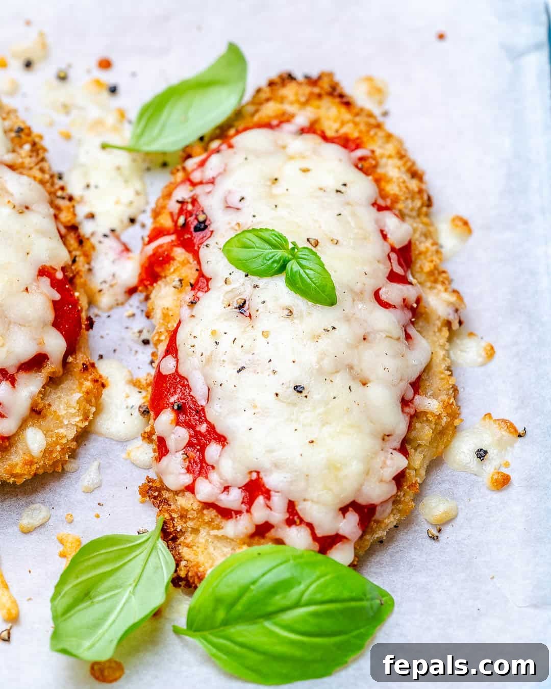 Crispy Air Fryer Chicken Parmesan 4 Easy chicken parmesan recipe in the air fryer ready to eat