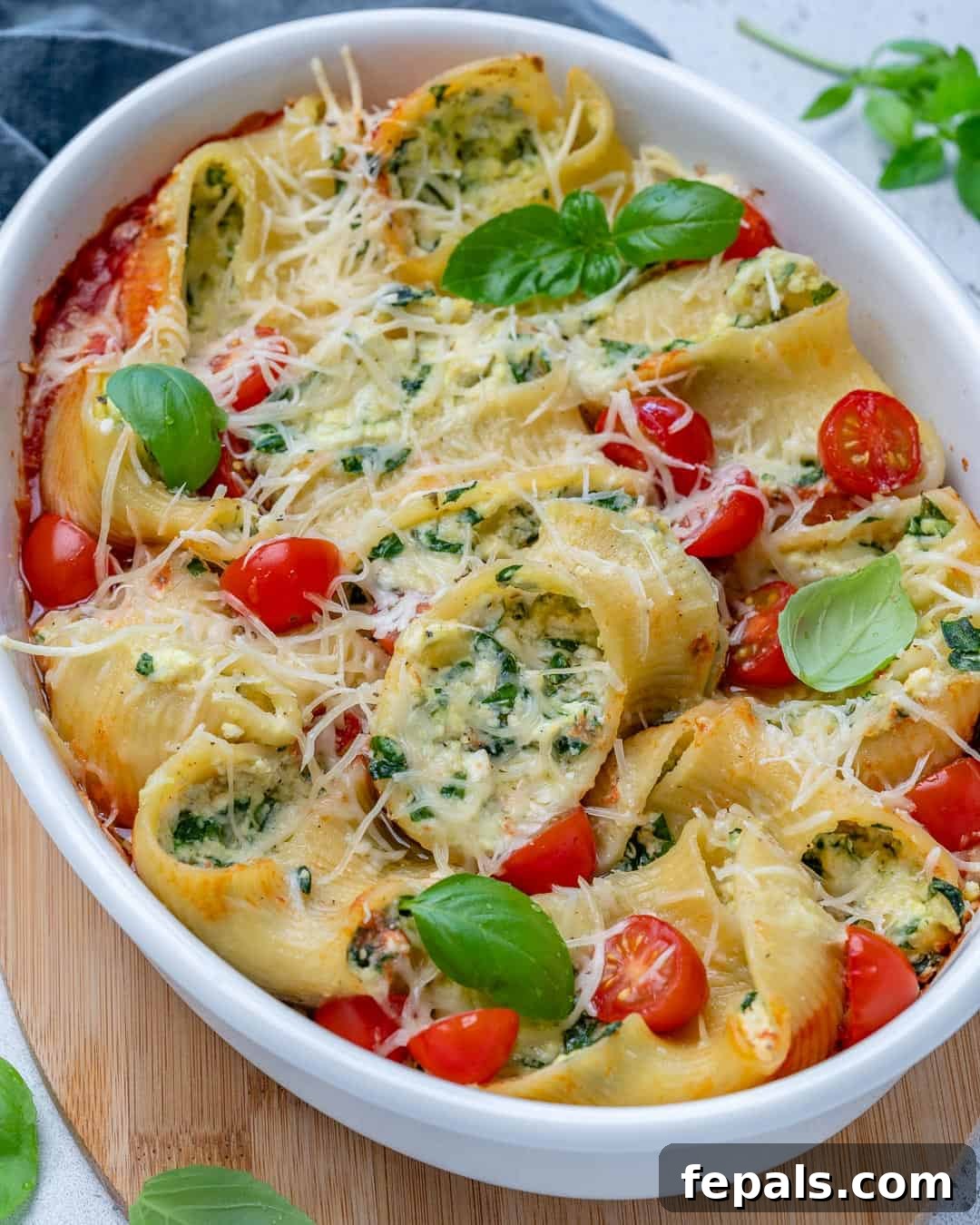 Spinach Ricotta Pasta Pockets 12 cheese stuffed pasta shells