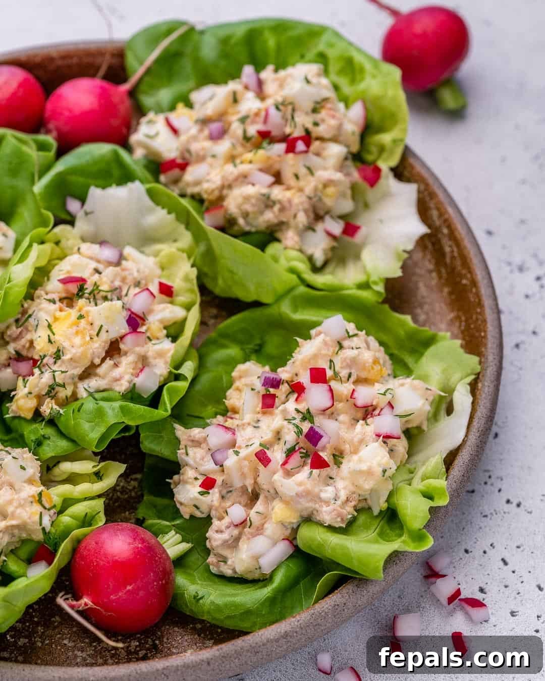 Low Carb Tuna Salad Lettuce Cups 8 tuna salad made with eggs