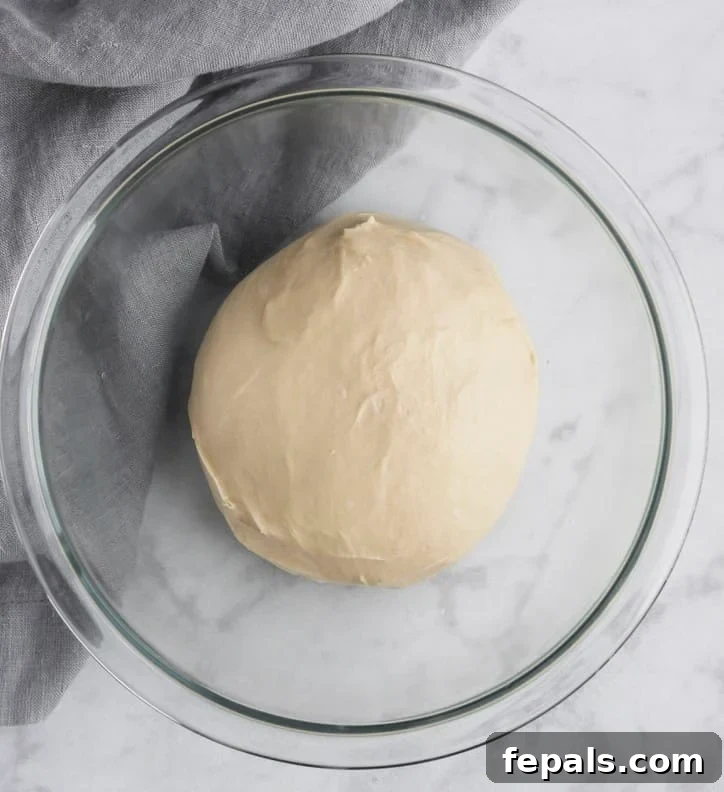 dough ball in a bowl