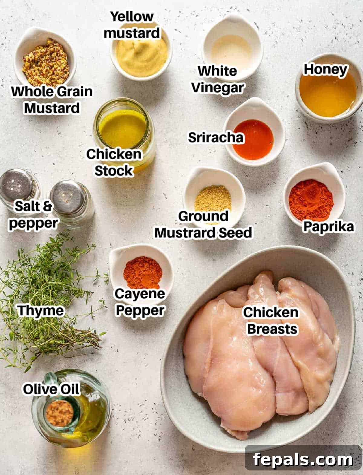 Golden Honey Mustard Chicken 3 ingredients to make honey mustard chicken.