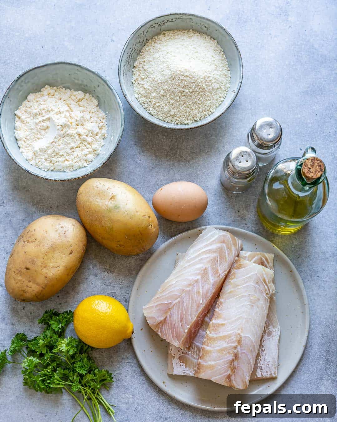 Air Fryer Magic: Crispy Fish and Chips 4 Ingredients for air fryer fish and chips on counter