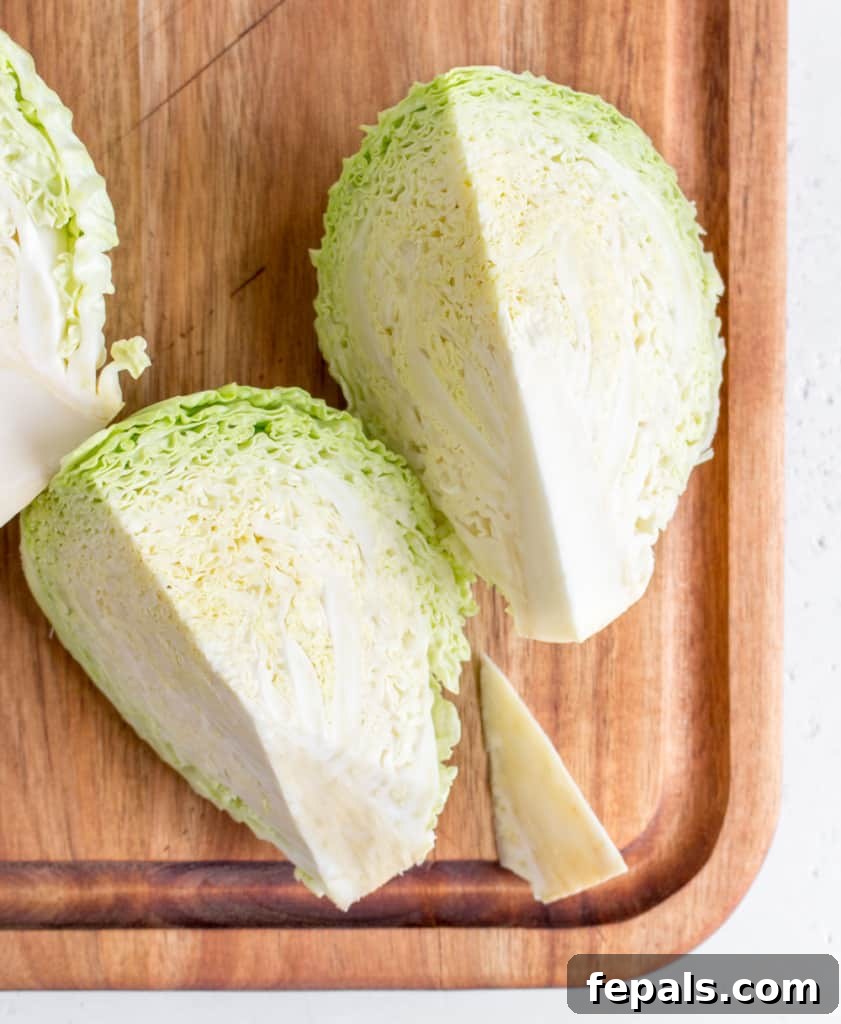 Mastering Cabbage Cuts 13 Green cabbage Quartered