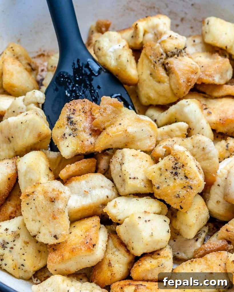 cooked chicken chunks 
