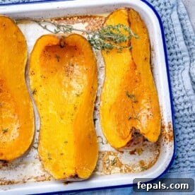 top view of roasted butternut squash slices