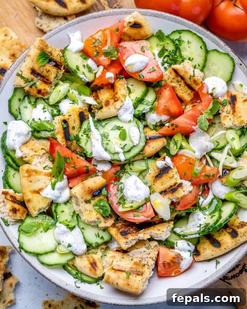 Vibrant Mediterranean Chopped Salad 9 top view salad