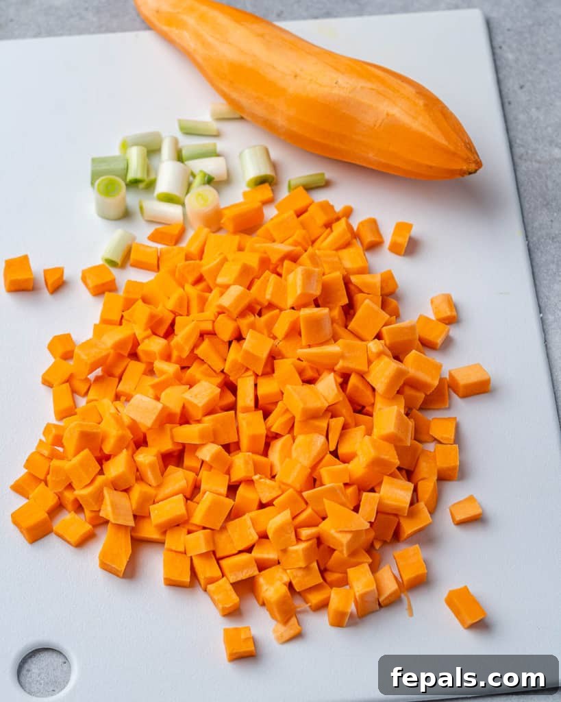 Roasted Sweet Potato Medley 5 sweet potatoes cut into cubes