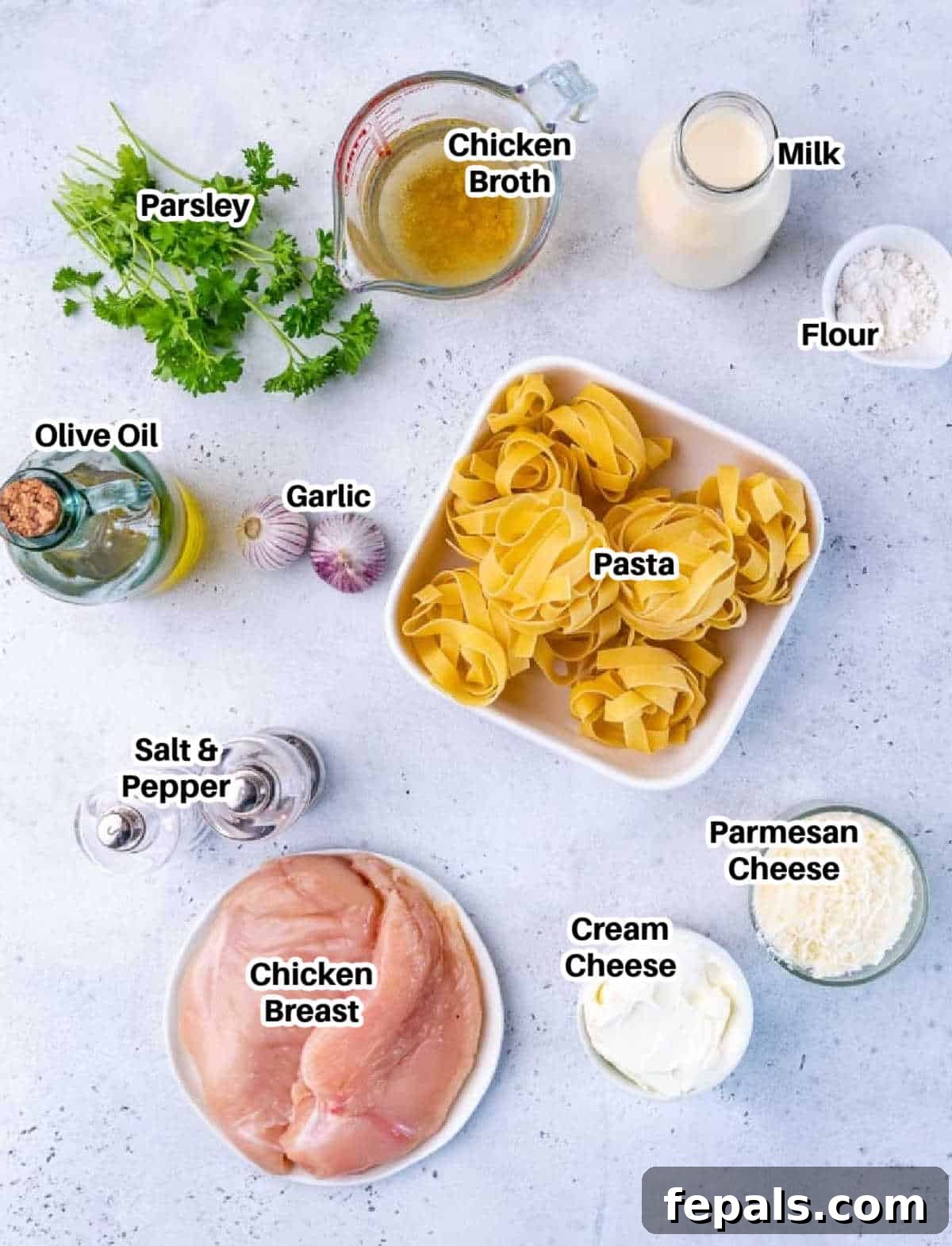 Creamy Chicken Fettuccine Bliss 3 ingredients to make fettuccine alfredo.