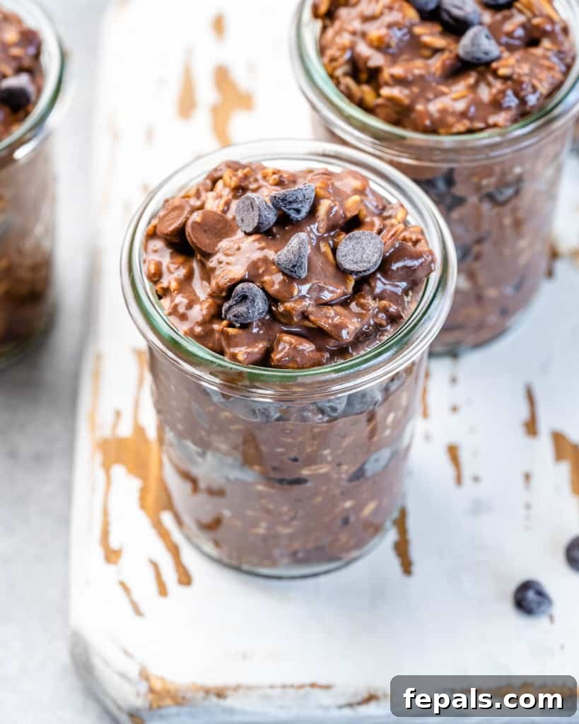Sweet Dreams Chocolate Oats 2 jar of oats and chocolate with chocolate chips