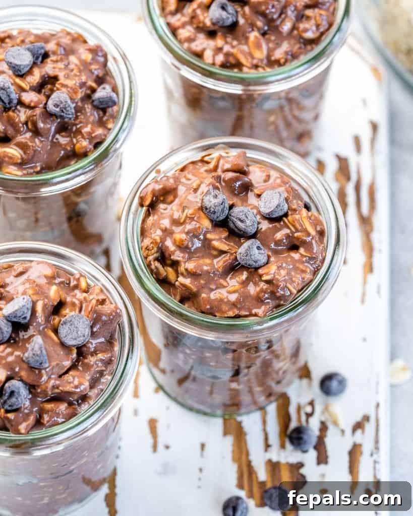 Sweet Dreams Chocolate Oats 3 Jars of chocolate and oats with chocolate chips
