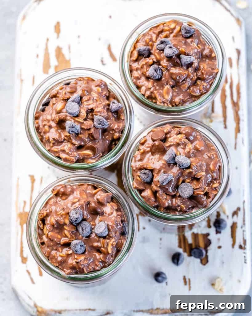 Sweet Dreams Chocolate Oats 9 Four cups of overnight oats