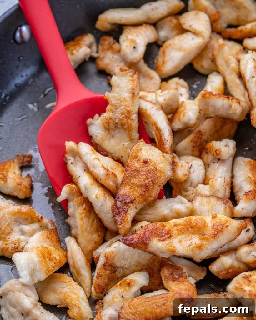 Sticky Garlic Mongolian Chicken 5 cooked chicken strips in apan