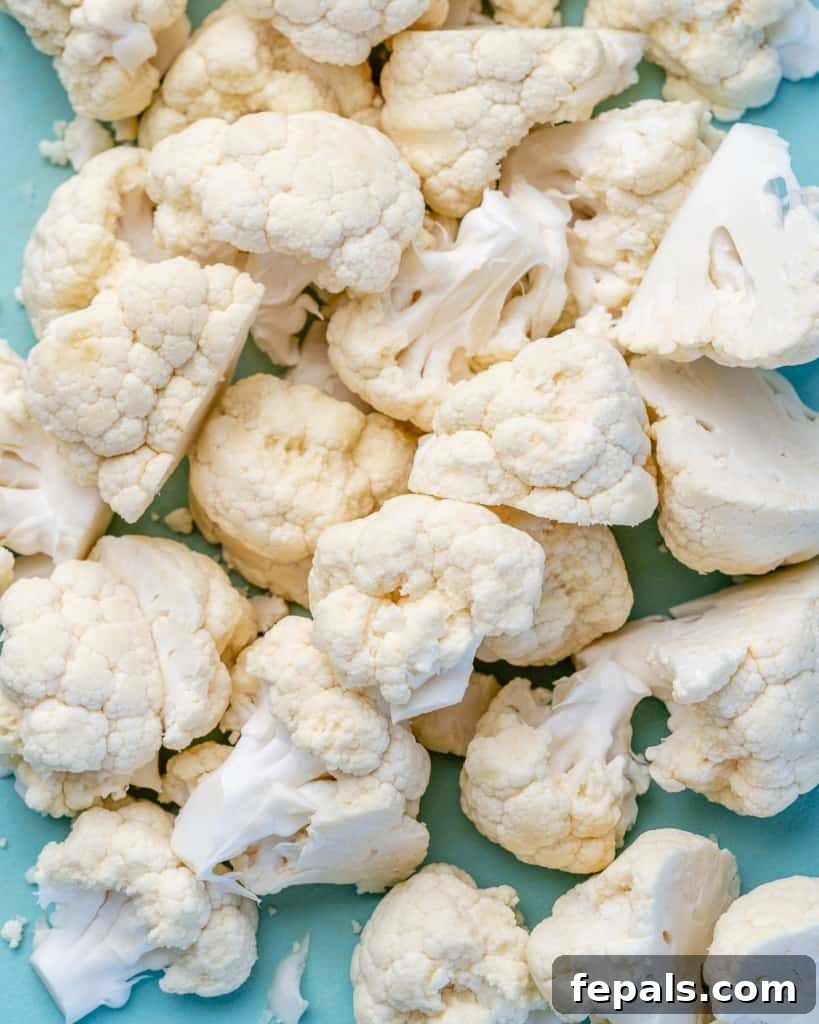 image or raw chopped cauliflower