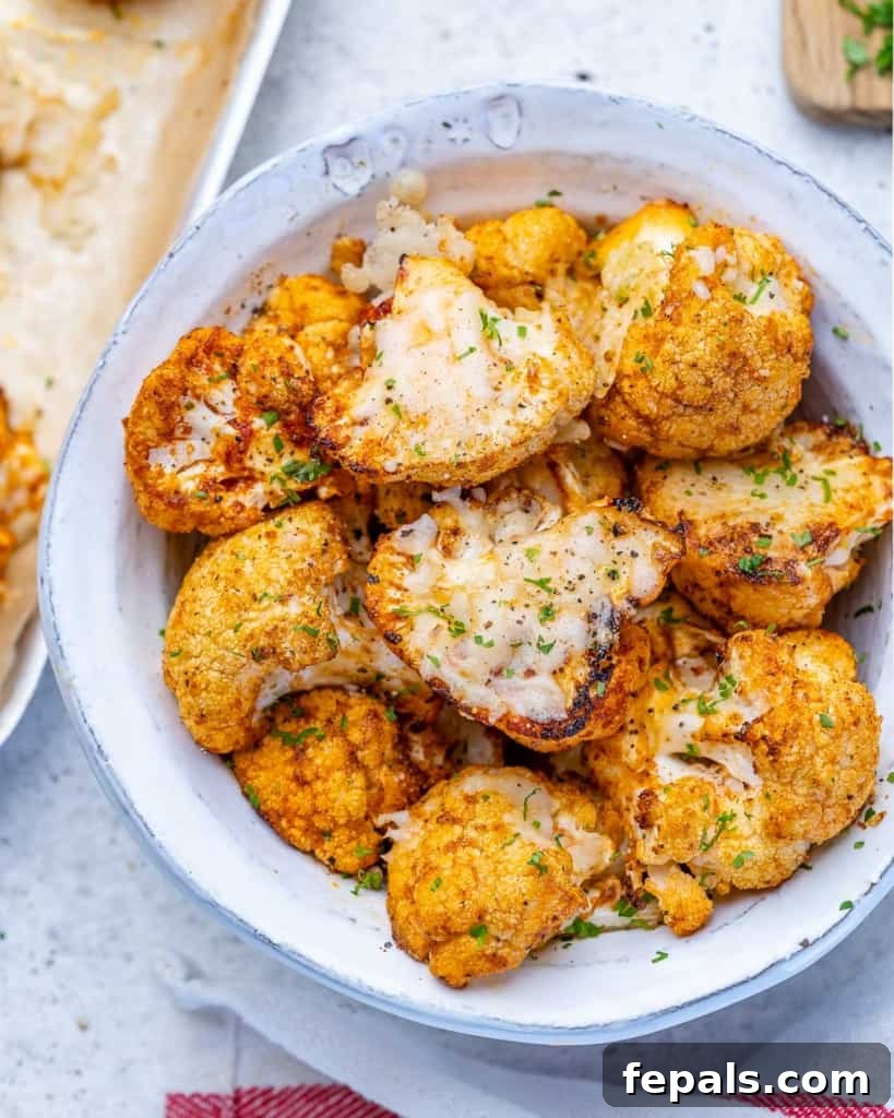 top view cauliflower in white bowl