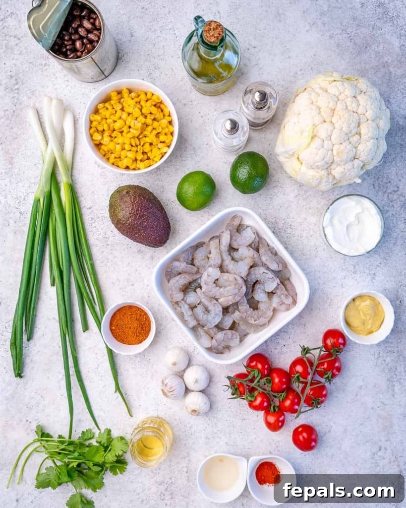 image of ingredients to make burrito bowl