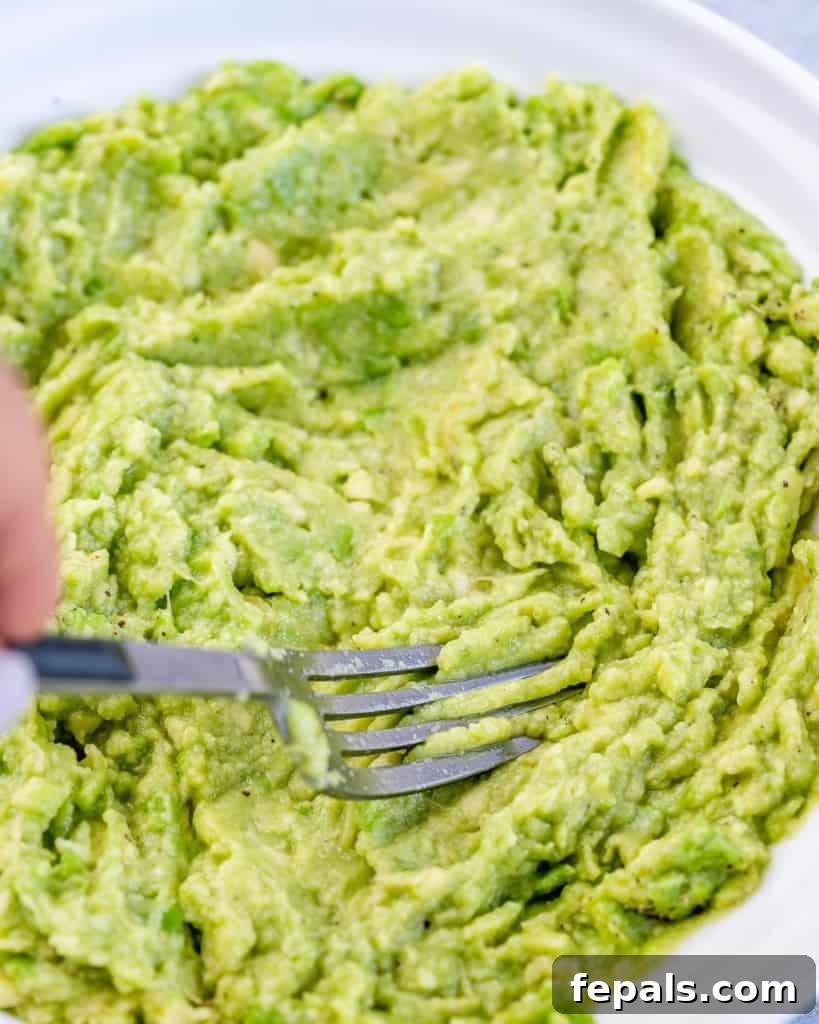 mashed avocado