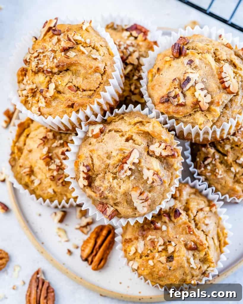 close up of apple muffins on plate