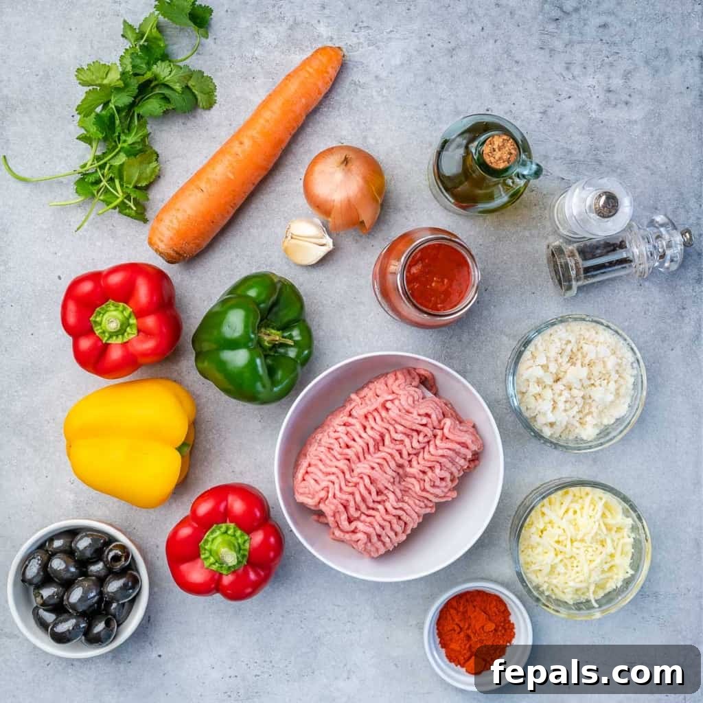 ingredients to make stuffed peppers