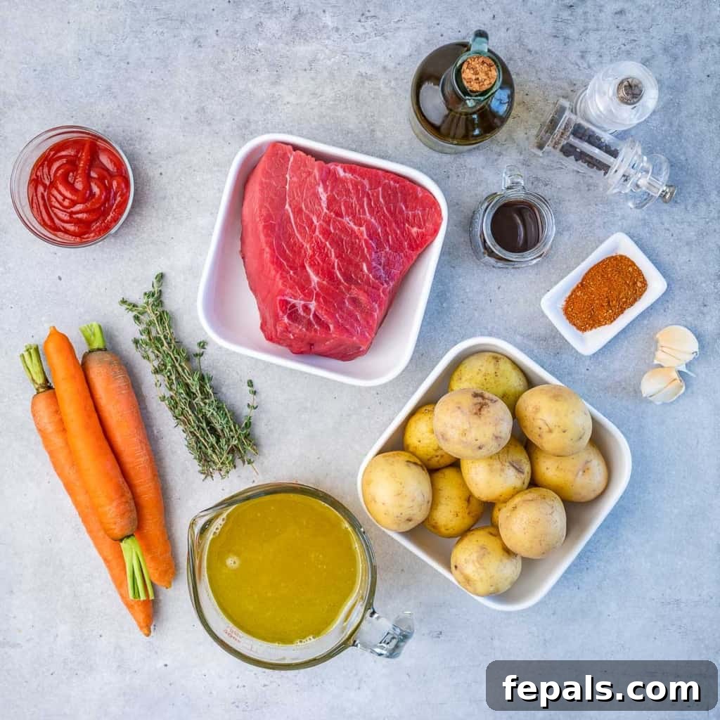 ingredients to make pot roast