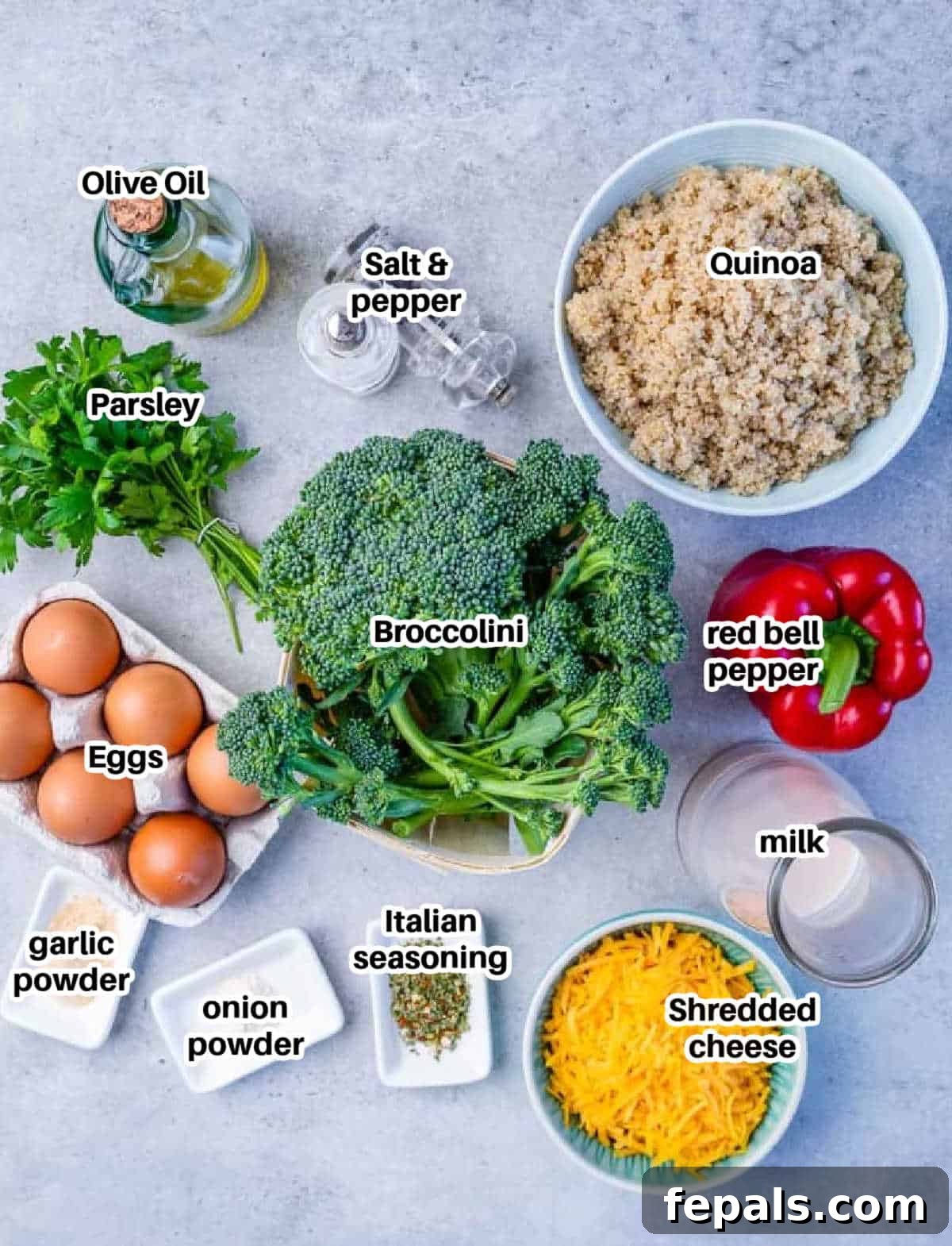 Savory Broccoli Cheddar Breakfast Bake 4 ingredients to make breakfast casserole.