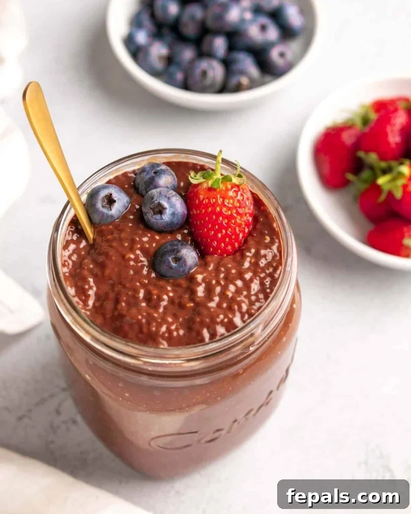chia pudding in a jar