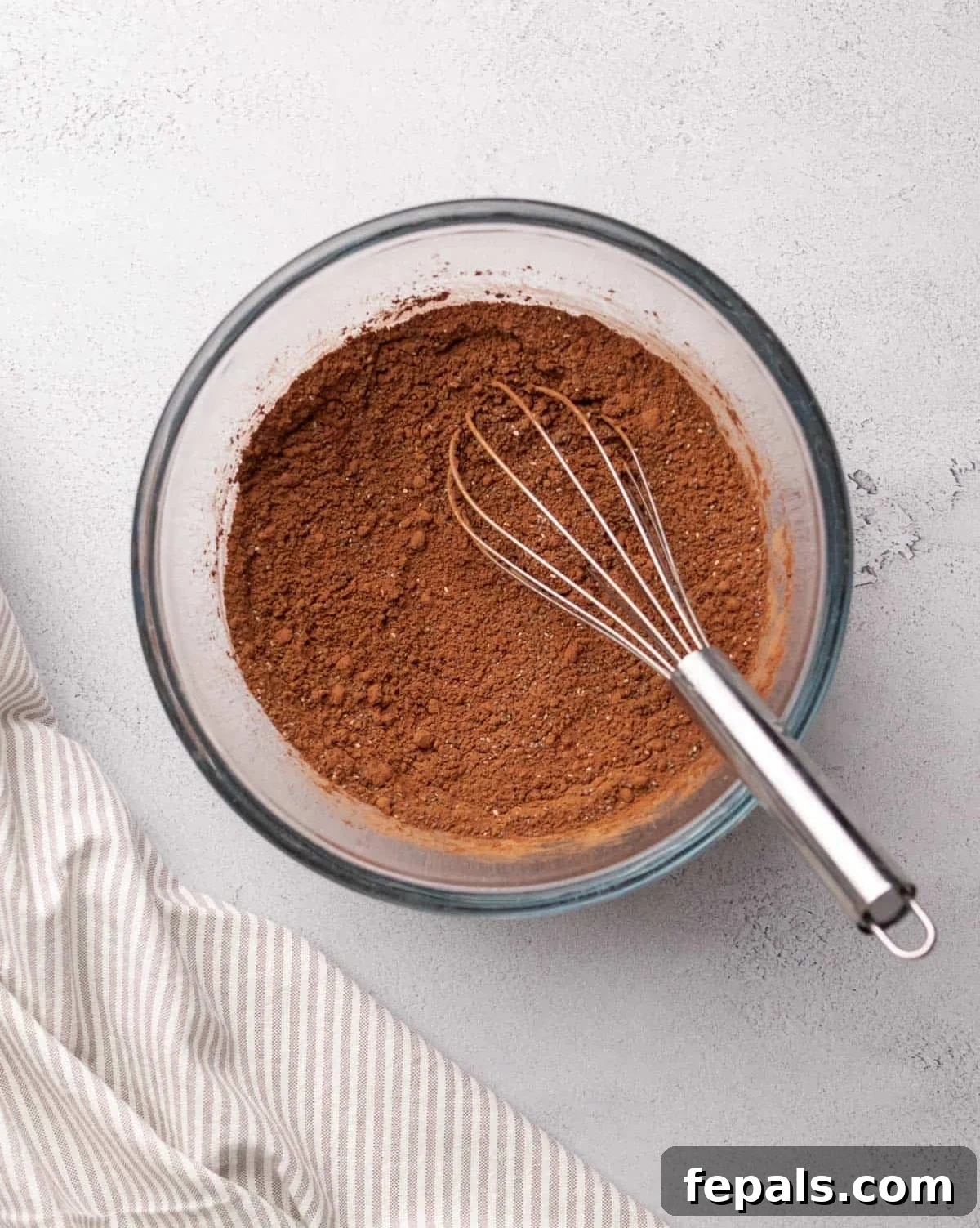 cocoa powder mixed in with chia seeds