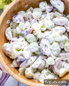 Yogurt coated grapes in a bowl