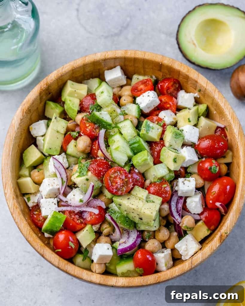 top view of salad in a bowl wooden bowl