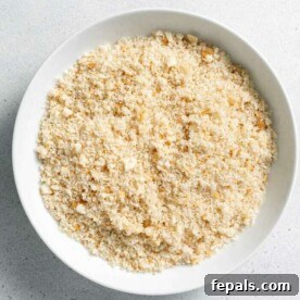 Homemade Breadcrumbs: From Stale to Stellar 3 top view of breadcrumbs in a white bowl