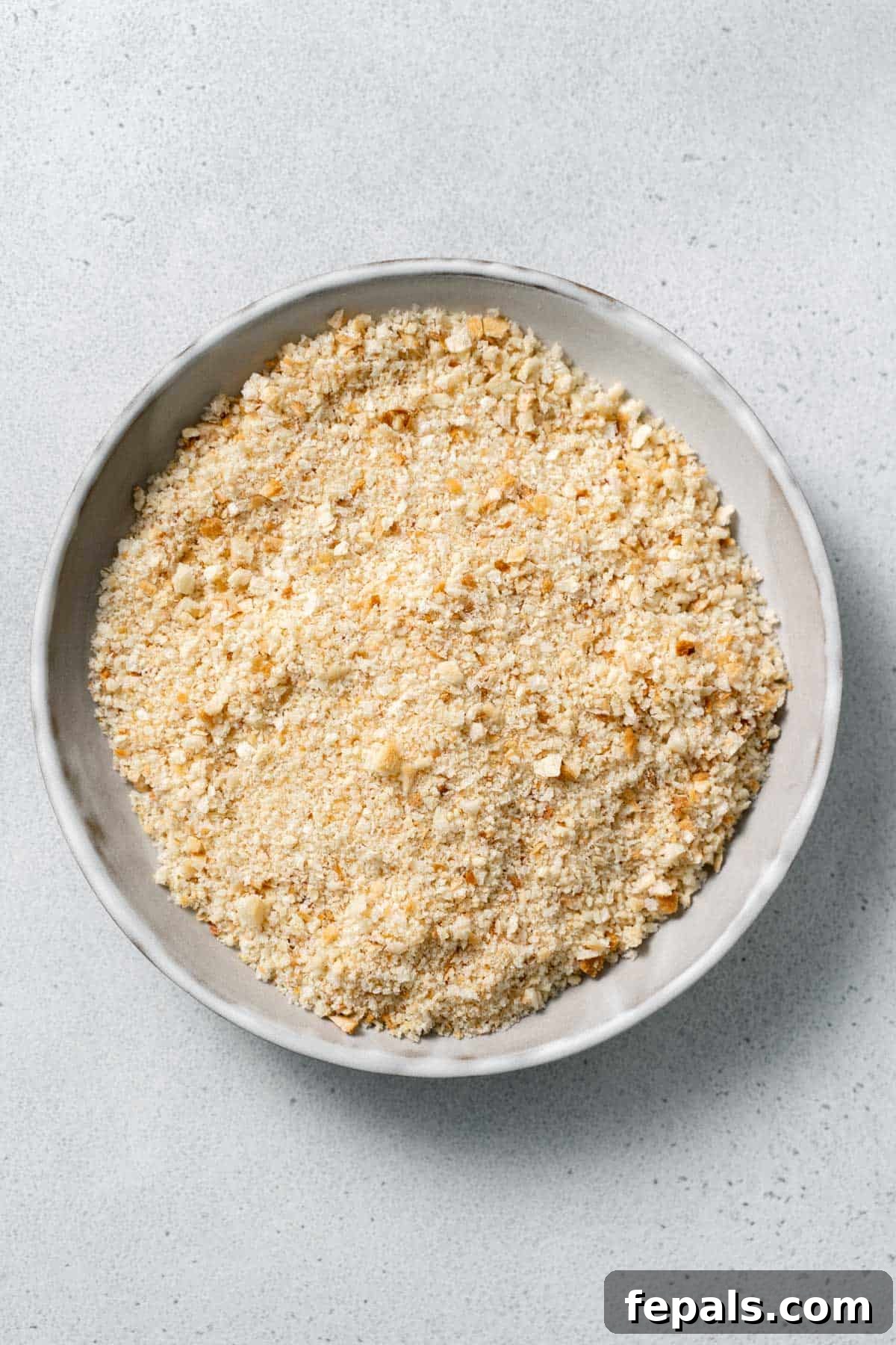 Crispy Breadcrumbs one bowl of bread crumbs