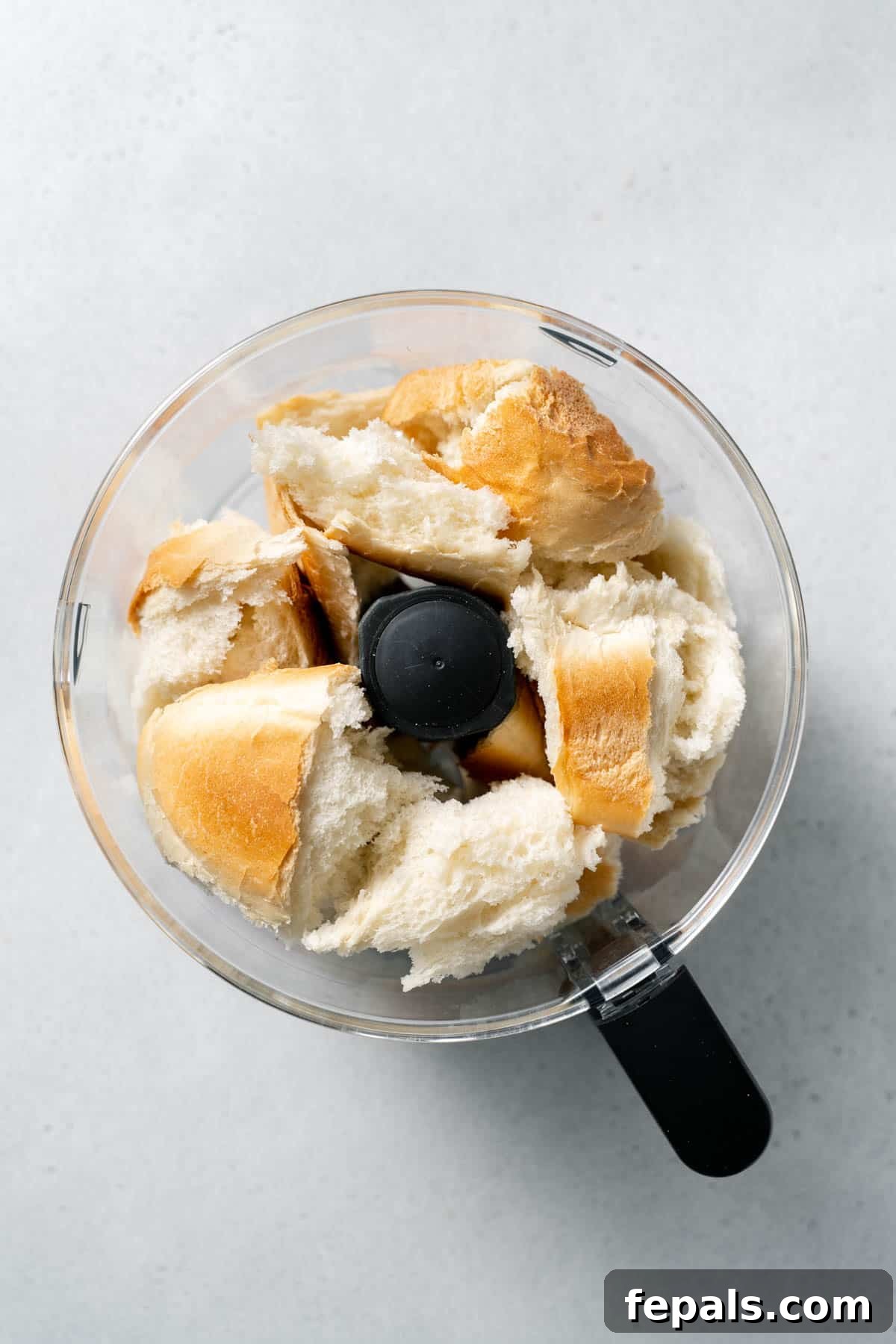 How To Make Breadcrumbs torn pieces of bread in food processor