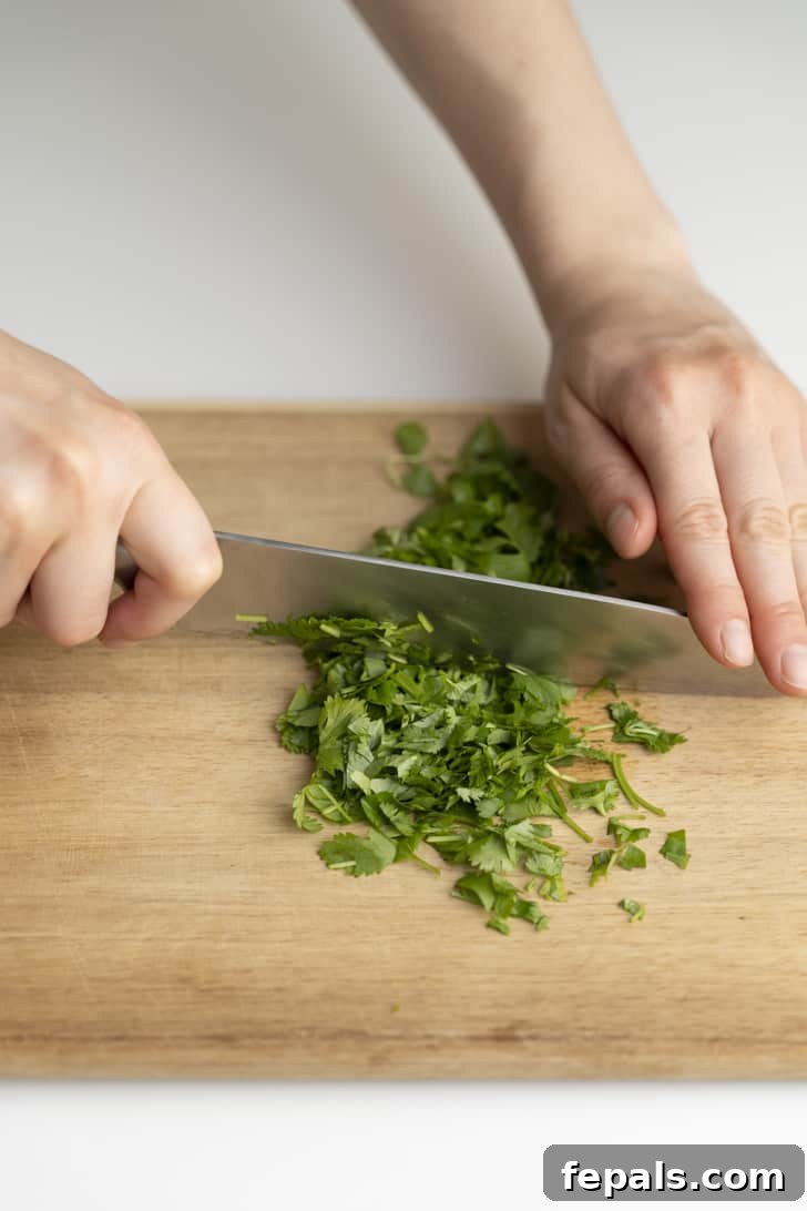 How To Cut Cilantro cutting cilantro with a knife