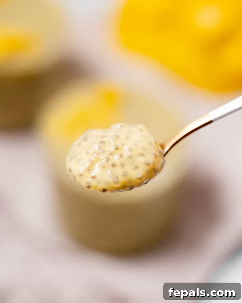Tropical Mango Chia Bliss 14 spoonful of mango chia pudding