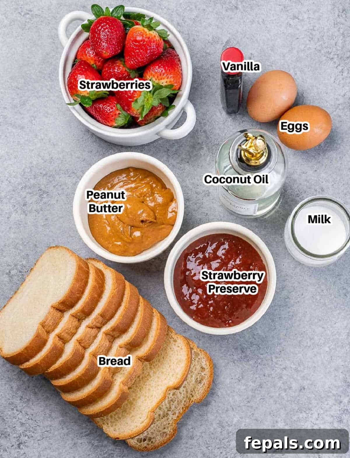 Peanut Butter Jelly French Toast Surprise 4 ingredients to make stuffed french toast.