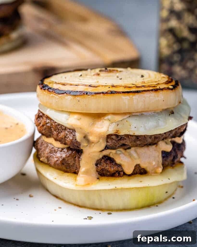 The Spectral Sailor Burger 8 side shot of flying dutchman on a white plate