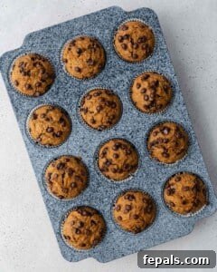 baked sweet potato muffins in pan.