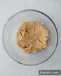Step 2: Mix the cookie dough until well combined.