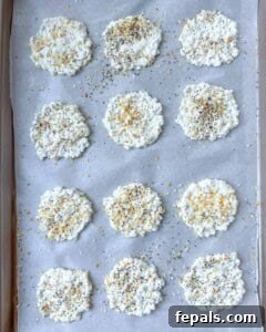 Crispy Cottage Cheese Bites 13 bagel seasoning added over the cottage cheese portions.